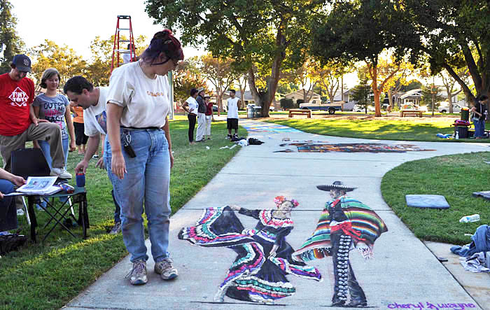 Cheryl with the tiny dancers