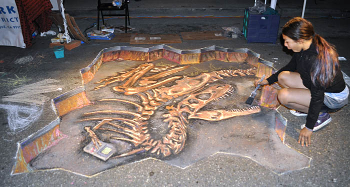 Pinky dusts off the fossil