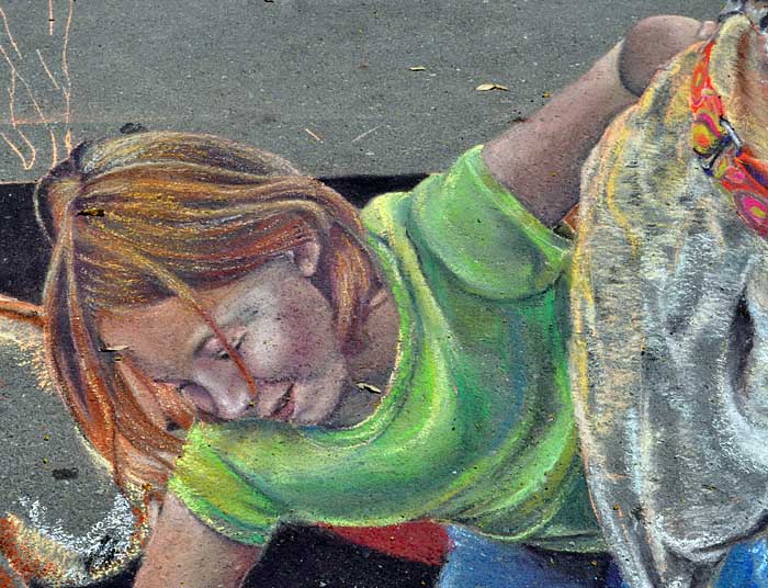 Close up of painted Catie