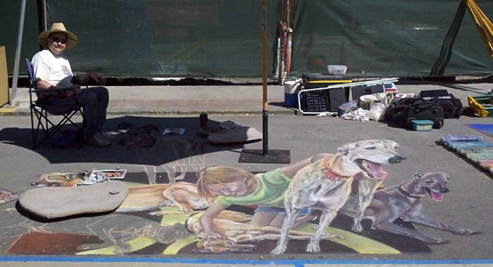 Wayne rests in the shade