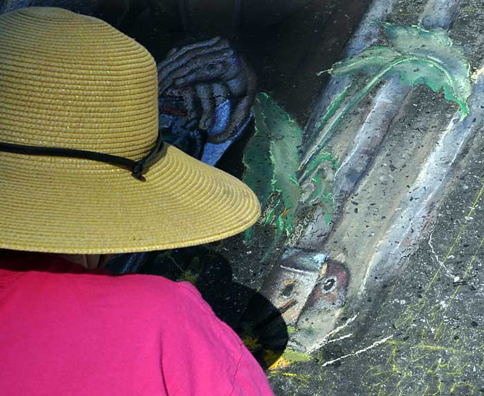 Cheryl paints the chipmunk