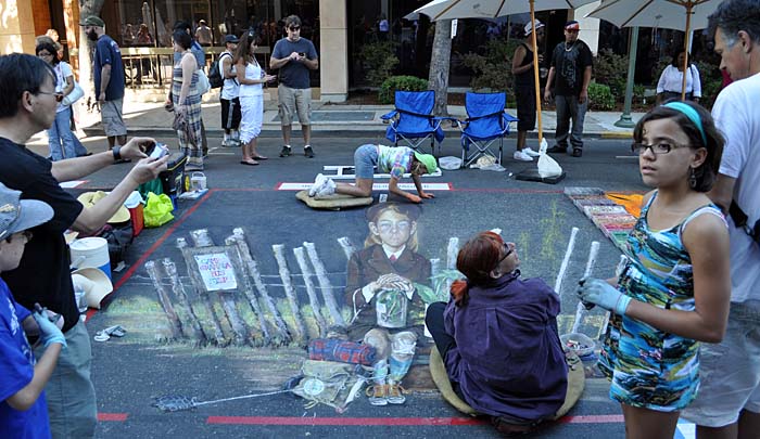 Catie crosses Camper Catie