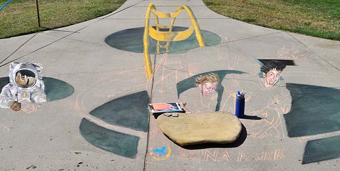 The painting at lunchtime on Saturday