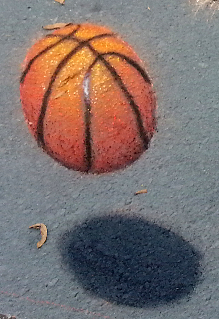 Done, closeup of basketball